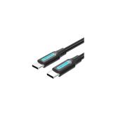 Cablu USB Vention, USB 2.0 (T) la USB 2.0 (T), 0.5m rata transfer 480 Mbps, invelis PVC, negru, 