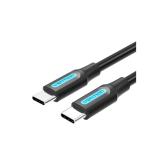 Cablu USB Vention, USB 2.0 (T) la USB 2.0 (T), 1m rata transfer 480 Mbps, invelis PVC, negru, 