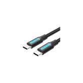 Cablu USB Vention, USB 2.0 (T) la USB 2.0 (T), 2m rata transfer 480 Mbps, invelis PVC, negru, 