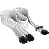 Corsair Cablu 12+4pin, PCIe Gen 5, 12VHPWR, 600W, Type 4, fire invelite individual, Alb 
