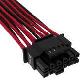 Corsair Cablu premium 12+4pin, PCIe Gen 5, 12VHPWR, 600W, Type 4, fire invelite individual, Rosu/Negru 