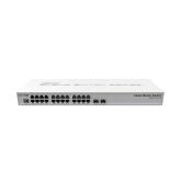 Cloud Router Switch, CRS326-24G-2S+RM, 800 MHz CPU, 512MB RAM,24xGigabit LAN, 2xSFP+ cages, RouterOS L5 or SwitchOS (dual boot), 1Urackmount case, PSU.