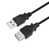 CABLU USB LOGILINK prelungitor, USB 2.0 (T) la USB 2.0 (M), 3m, negru, 