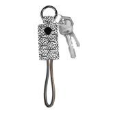 CABLU alimentare si date LOGILINK, pt. smartphone, USB 2.0 (T) la USB 2.0 Type-C (T), 0.22m, cu breloc, din piele, negru/ alb, 