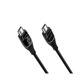 CABLU alimentare si date LOGILINK, pt. smartphone, USB 2.0, USB Type-C (T) la USB Type-C (T), 2m, PD 240W, OLED Display, conectori placati cu nichel, negru, 