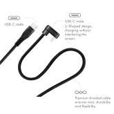 CABLU alimentare si date LOGILINK, pt. smartphone, USB 2.0, USB Type-C (T) la USB Type-C (T) la 180 grade, 3m, 2 x ecranat, aluminiu, negru, 