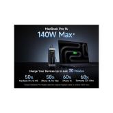 POWER BANK Cuktech P+ Series 2C1A, 25000mAh, PD 3.1, 210W, 1 x USB; 2 x USB Type-C, digital display pt. status baterie, negru, 