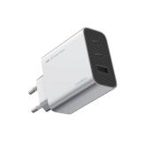 INCARCATOR retea Cuktech 2C1A Quick Charge 65W, 2 x USB Type-C Output, 1 x USB, argintiu 