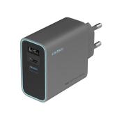 INCARCATOR retea Cuktech 2C1A Quick Charge 65W, 2 x USB Type-C Output, 1 x USB Output, include cablu USB Type-C la USB Type-C 1m, negru 