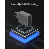 INCARCATOR retea Cuktech 2C1A Quick Charge 65W, 2 x USB Type-C Output, 1 x USB Output, include cablu USB Type-C la USB Type-C 1m, negru 