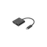 DIGITUS USB Type C to HDMI Adapter 4K/60Hz + USB C PD black 