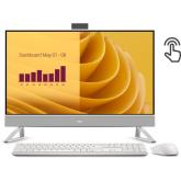 DELL All-In-One EC27250, 27-inch FHD (1920 x 1080) Narrow Border Infinity Touch Display with Wide Viewing Angle, 5MP IR Tilt Camera (White), Pearl White Cover + Fabric Speaker Grill (for Touch LCD), Triangle Stand, Intel(R) Core(TM) 7 processor 150U (12MB