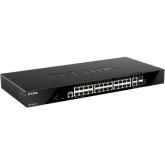 Switch D-Link DGS-1520-28, 28 porturi Gigabit,24 x 10/100/1000Base-T, 2 x 10GBase-T, 2 x 10G SFP+, Switching Capacity: 128 Gbps, Maximum Forwarding Rate: 95.24 Mbps, Maximum Power Consumption: 30.4 W