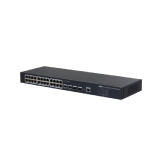 DAHUA 28 PORT MANAGED GB SWITCH SG4028, Interfata:Port 1-26: 26 × RJ45 10/100/1000Mbps, Port 27-28: 2 × SFP 1000Mbps, 1 x Console, Switching Capacity: 56 Gbps, Dimensiuni: 440 mm × 163.85 mm × 43.65 mm, Greutate: 1.57 kg,