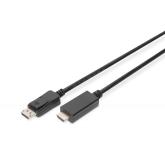 DIGITUS DisplayPort Adapter Cable DP - HDMI Type A St / St 1.0m w / War. DP 1.2 HDMI 2.0 4K / 60Hz CE black 
