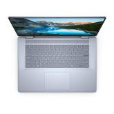 Laptop Dell Inspiron Plus 7640, 16.0-inch 16:10 2.5K(2560x1600) Anti- Glare Non-Touch 300nits WVA/IPS Display with ComfortView Plus, Ice Blue, Ice Blue power button with Fingerprint Reader, Intel(R) Core(TM) Ultra 7 processor 155H (24MB cache, 16 cores, 2