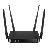 ROUTER D-LINK wireless 1200Mbps, 4 porturi Gigabit, 4 antene externe, Dual Band AC1200 MU-MIMO (867/300Mbps), 