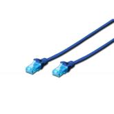 DIGITUS CAT 5e U-UTP patch cable PVC AWG 26/7 length 1 m color blue 