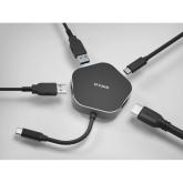 Hub USB DLINK DUB-M420, 4 porturi, negru