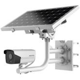 Camera de supraveghere Hikvision IP Bullet 4G cu panou solar DS- 2XS6A87G1-LS/C36S80 2.8mm, panou solar 80W,transmisie LTE-TDD/LTE- FDD/WCDMA/GSM 4G wireless network, baterie litiu reincarcabila 360 WH (90 WH for each battery),rezolutie: 8 MP@ 15fps, ilum
