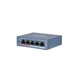 Switch Hikvision DS-3E0105P-E/M(B), 4-port, PoE