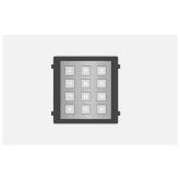 Modul de extensie videointerfon cu tastatura Hikvision DS-KD- KP/S;.permite formarea codului de apartament sau a codului de acces; montaj aplicat sau ingropat (accesoriile de montaj nu sunt incluse); iluminare pe timp de noapte; protectie: IP65, IK7; Dime