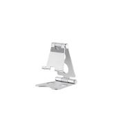Neomounts by Newstar DS10-150SL1 Foldable phone stand - Silver  Specifications General Min. screen size*: 0 inch Max. screen size*: 4,7 inch Screens: 1 Desk mount: Stand  Functionality Type: Tilt Tilt (degrees): 270° Width: 6,3 cm Depth: 7,2 cm Height: 9,
