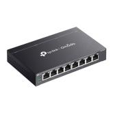 Switch TP Link Omada 8-Port Gigabit Unmanaged Desktop cu  8× 10/100/1000 Mbps RJ45 Ports, alimentare externa External Power Adapter(Output: 53.5VDC / 1.31A),  capacitate 16 Gbps