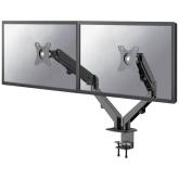 Brat de birou pentru monitor Neomounts, poate sustine 2 monitoare cu diagonala display 17-27