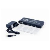 SPLITTER video GEMBIRD, split HDMI la 4 monitoare, conector 1: HDMI (M); conector 2: HDMI (M) x 4, 