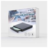 DVD-RW extern, GEMBIRD, interfata USB 2.0, argintiu, 
