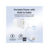 POWER BANK Baseus EnerFill FC51 Bipow2 Pro, 20000mAh, PD 22.5W, 1 x USB; 1 x cablu integrat USB Type-C, 1 x Type-C, digital display pt. status baterie,total 2.4A, alb 