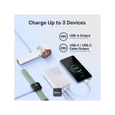 POWER BANK Baseus EnerFill FC51 Bipow2 Pro, 20000mAh, PD 22.5W, 1 x USB; 1 x cablu integrat USB Type-C, 1 x Type-C, digital display pt. status baterie,total 2.4A, alb 