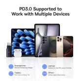 INCARCATOR retea Baseus PicoGo AE11, Quick Charge 67W, 2 x USB Type-C, negru 