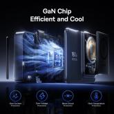 INCARCATOR retea Baseus Nomos NH21 5-in-1, 160W, Qi2 Wireless, 1 x USB, 3 x USB Type-C, cablu retractabil USB Type-C, negru 