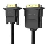 Cablu video Vention, DVI-D(T) la VGA(T), 1.5m, rezolutie maxima 1080p la 60 Hz, conectori auriti, cupru, invelis PVC, negru, 