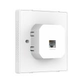 TP-Link Access Point wireless N300 cu montare în doza de peperete ,EAP115-WALL, 10/100Mbps Ethernet (RJ-45) Port*2, antena: Internal2*1.8dBi Omni, LED/Wi-Fi Button、RESET, PoE(IEEE802.3af) ,IEEE802.11n/g/b, 2.4GHz