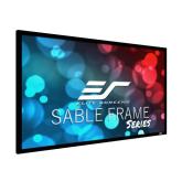 Ecran proiectie cu rama fixa, de perete, 243.6x136.9,  Elitescreens SABLEFRAME ER110WH, Format 16:9, rama catifelata