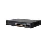 EDGECORE 8 ports 10/100/1000Base-T + 2G SFP uplink ports with 8 port PoE (70W)