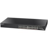 EDGECORE 24 ports 10/100/1000Base-T + 4G SFP uplink ports with 24 port PoE (370W) (ext up to 740W)