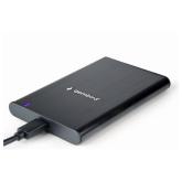 RACK extern GEMBIRD, pt HDD/SSD, 2.5 inch, S-ATA, interfata PC USB 3.1, aluminiu, negru, 