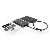 RACK extern GEMBIRD, pt HDD/SSD, 2.5 inch, S-ATA, interfata PC USB 3.1, aluminiu, negru, 