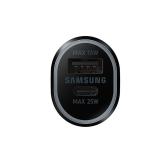 Samsung Car Charger 1x USB-C 25W, 1x USB-A 15W Super Fast Charging; Black 