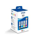Kit cartuse cerneala Epson 103, multipack (cyan,magenta,yellow,black), pentru EcoTank L5296 EcoTank L5290 EcoTank L3266 EcoTank L3260 EcoTank L3256 EcoTank L3251 EcoTank L3250 EcoTank L3211 EcoTank L3210 EcoTank L1250 EcoTank L1210.