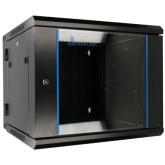 EXTRALINK 12U 600X600 AZH wall-mounted rackmount cabinet swing type black 