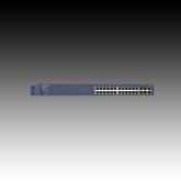 Netgear ProSafe Fast Ethernet Smart Managed PRO Switch, 24x10/100 RJ45 ports, 2 Copper and 2 combo copper/SFP, 24 PoE 802.3af, 192W PoE budget, Web GUI, RMON, SNMP, 128 VLANs, Rack-mounting kit