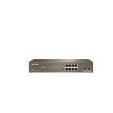 IP-COM 10-Port Gigabit Ethernet managed switch, G3310F; Network standard: IEEE 802.3, IEEE 802.3u, IEEE 802.3ab, IEEE 802.3x, IEEE 802.3z, and IEEE 802.1p/q/w/d, Interface: 8 x 10/100/1000Base-T Ethernet port, 2 x 1000Base-X SFP slot, Switching Capacity: 