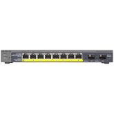 Netgear ProSafe Gigabit Smart Managed PRO Switch, 8x10/100/1000 RJ45 ports, 2 SFP ports, 8 PoE ports, 46W PoE budget, Desktop