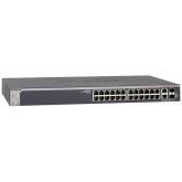 Gigabit Stackable Smart Switch (24 GE ports, 4 10G ports, PoE+) 4 Dedicated, 2 Copper and 2 Fiber (S3300 series S3300-28X-PoE+)