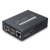 SWITCH  Planet 1-Port 10/100/1000Base-T - 2-Port Gigabit SFP Switch/Redundant Media Converter 